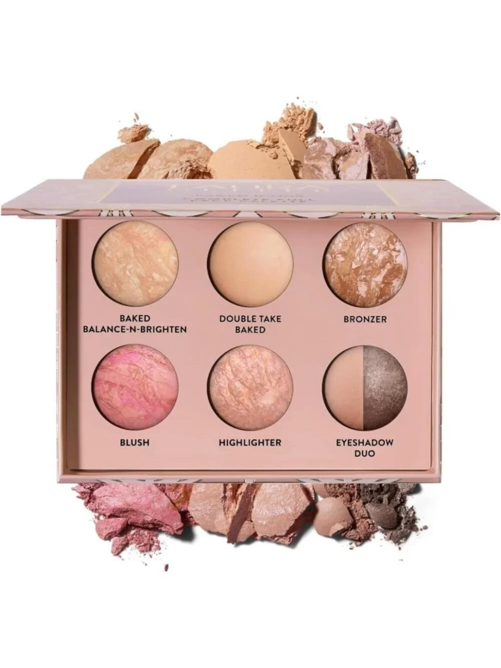 All-in-One Baked Makeup Palette for Mature Skin | Foundations, Blush, Bronzer